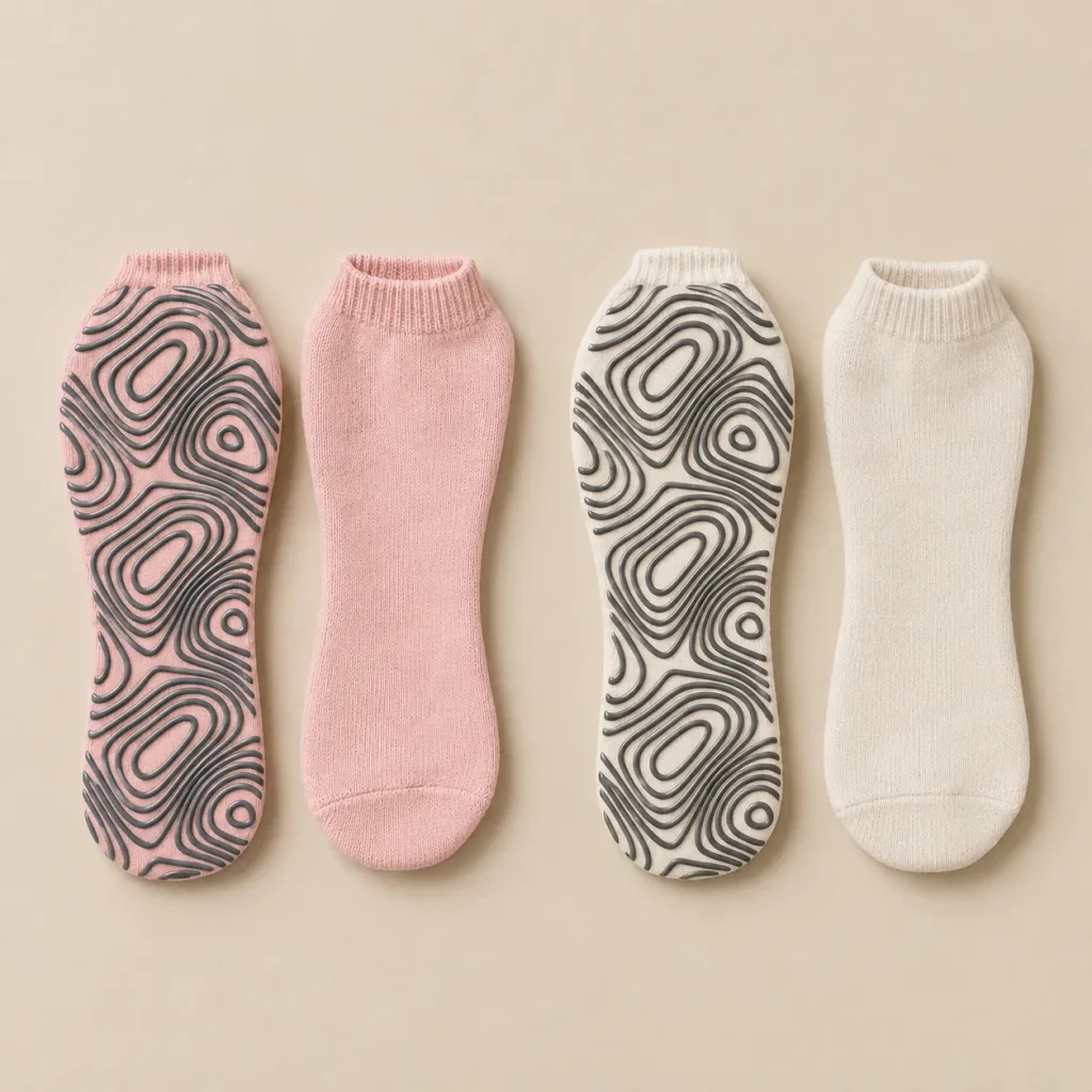 Contour Ankle Grip Socks laid flat