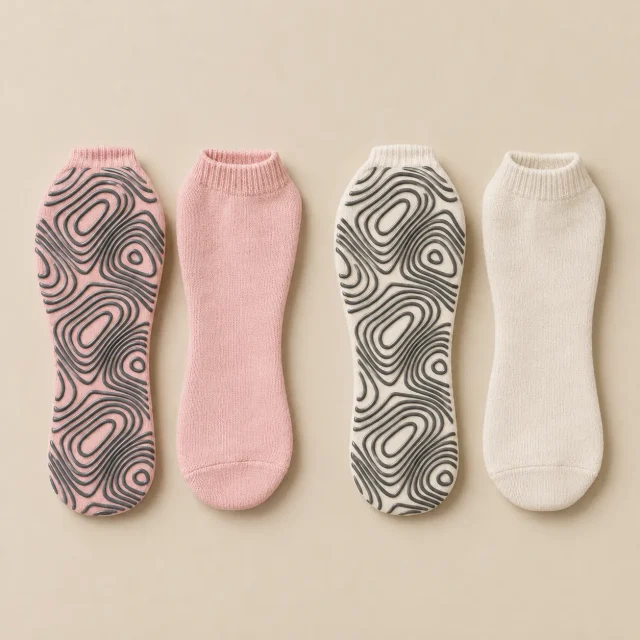 Contour Ankle Grip Socks laid flat