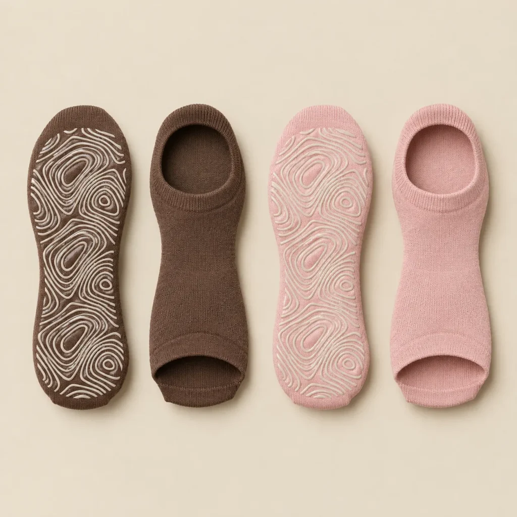 Contour Toeless Grip Socks laid flat