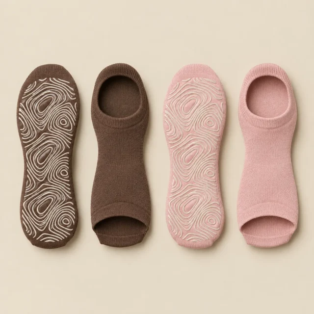 Contour Toeless Grip Socks laid flat