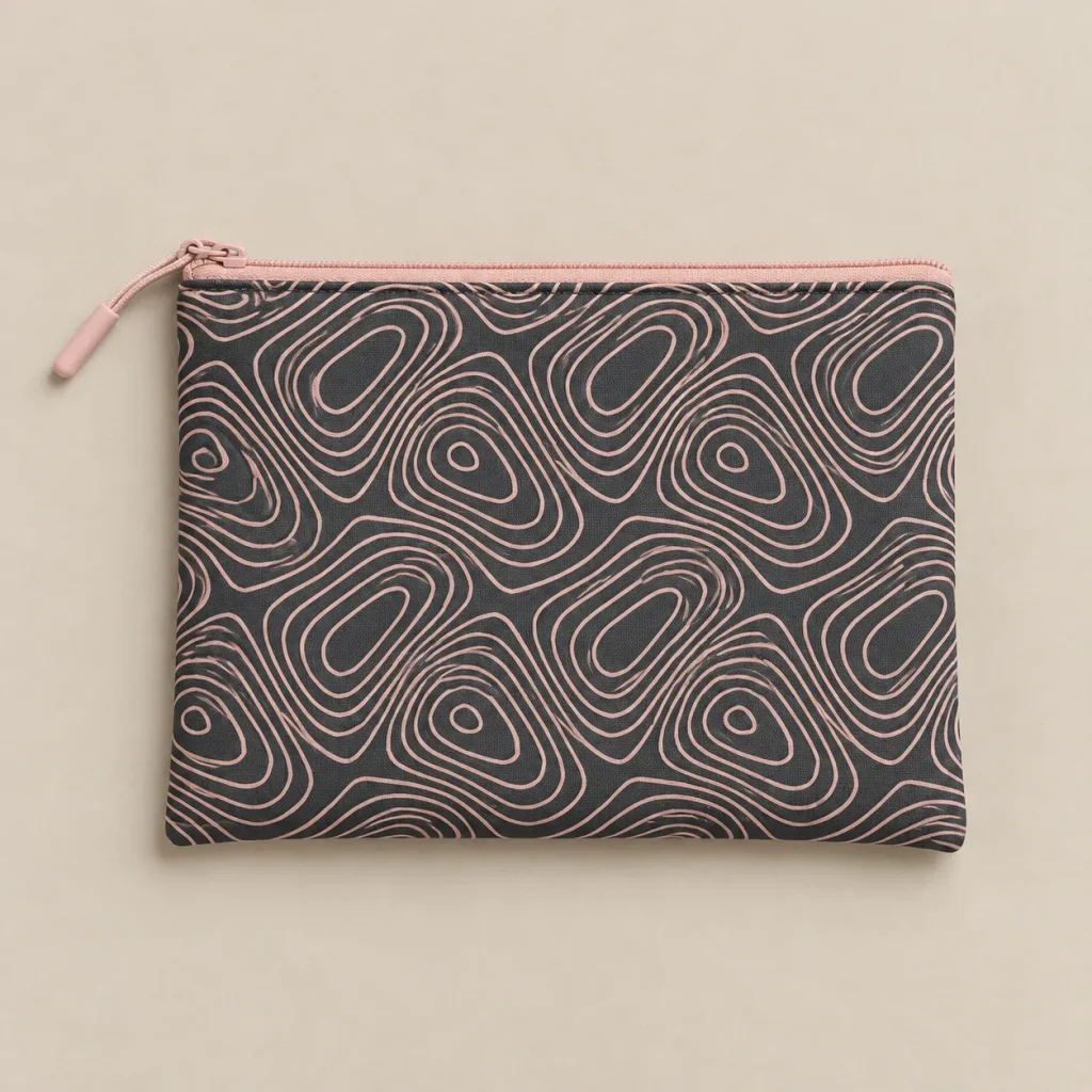 Contour Zip Sock Pouch laid flat