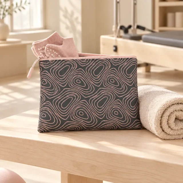 Contour Zip Sock Pouch in the studio