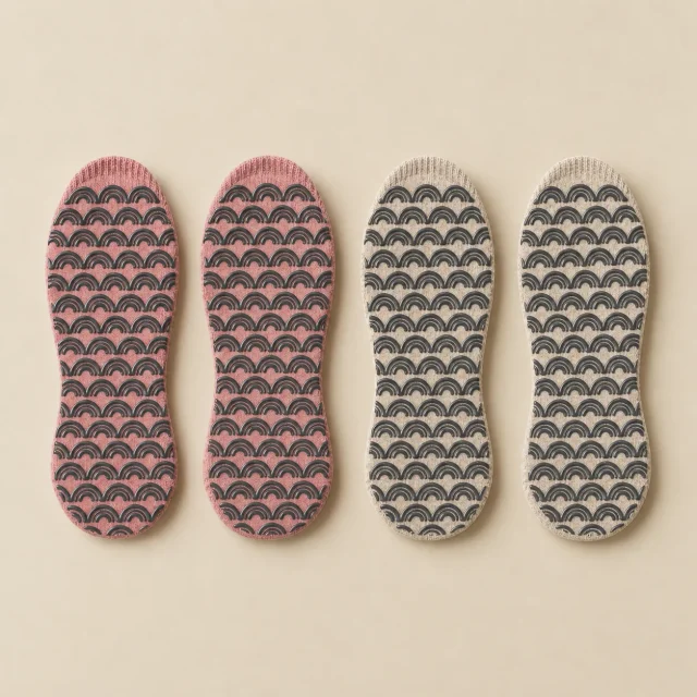 Fan Ankle Grip Socks, another view