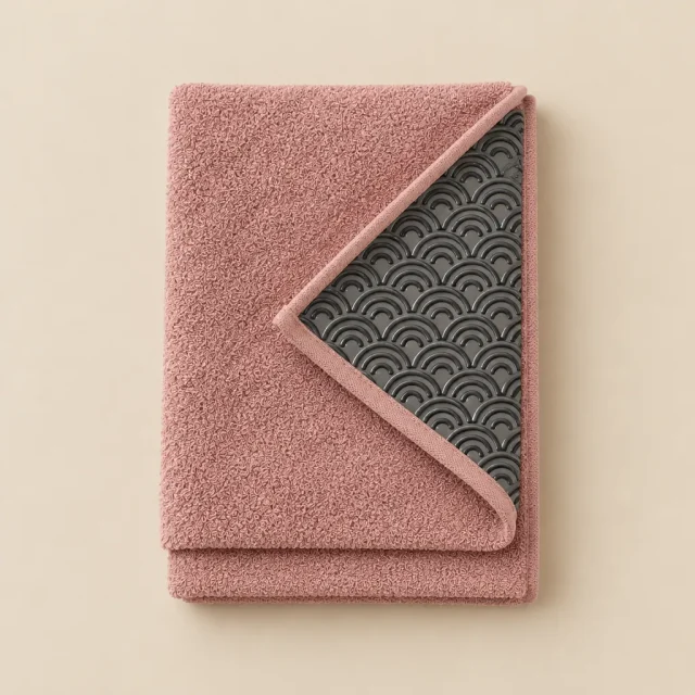 Fan Barre Towel laid flat