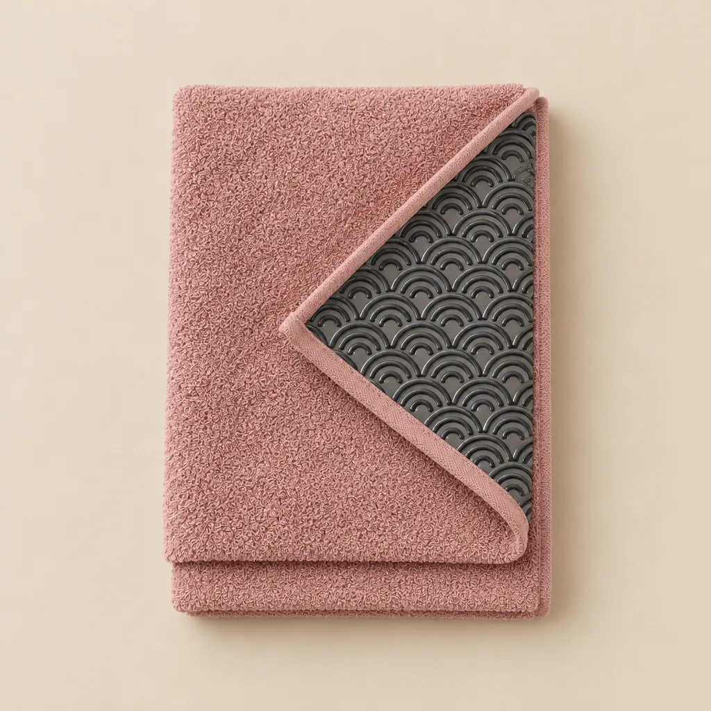 Fan Barre Towel laid flat