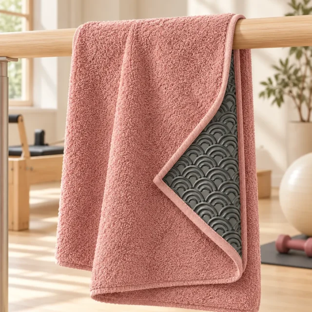 Fan Barre Towel in the studio