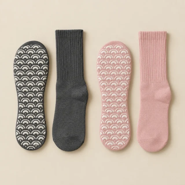 Fan Crew Grip Socks laid flat