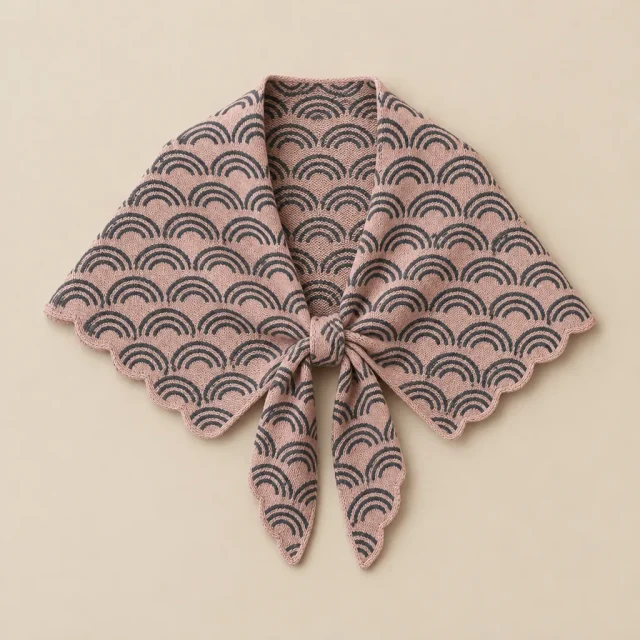Fan Shoulder Wrap laid flat