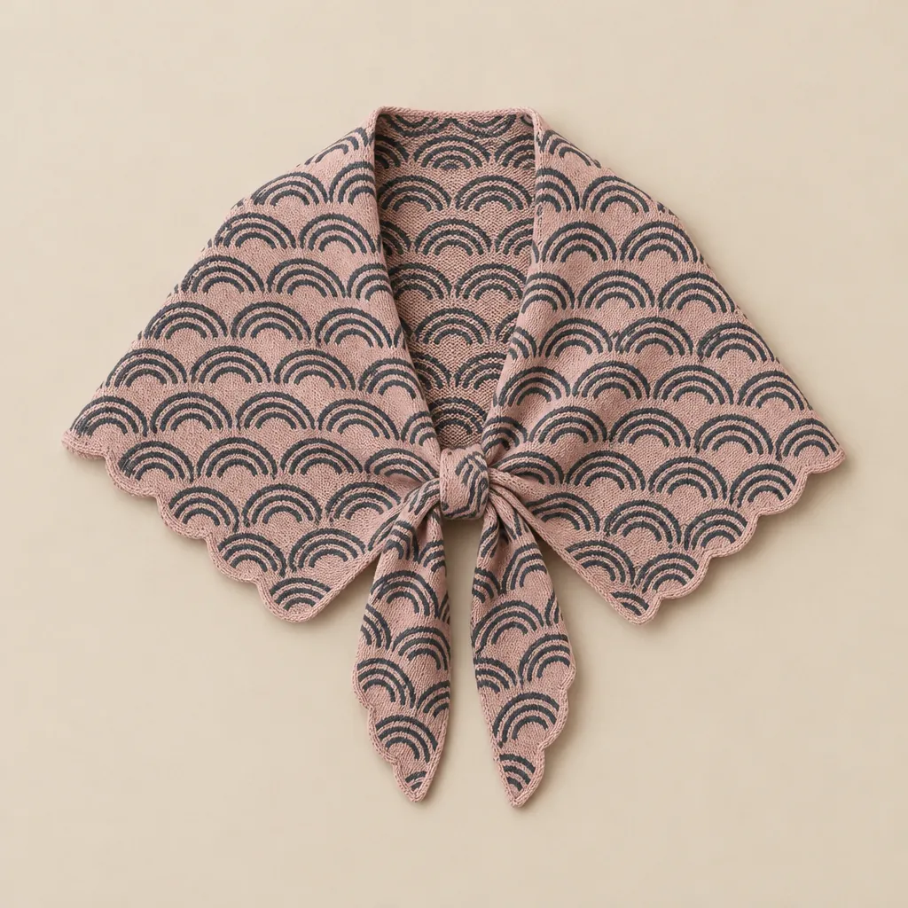 Fan Shoulder Wrap laid flat