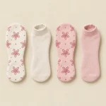 Petal Ankle Grip Socks laid flat