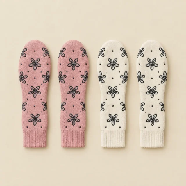 Petal Crew Grip Socks, another view