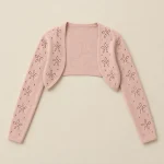 Petal Knit Shrug laid flat