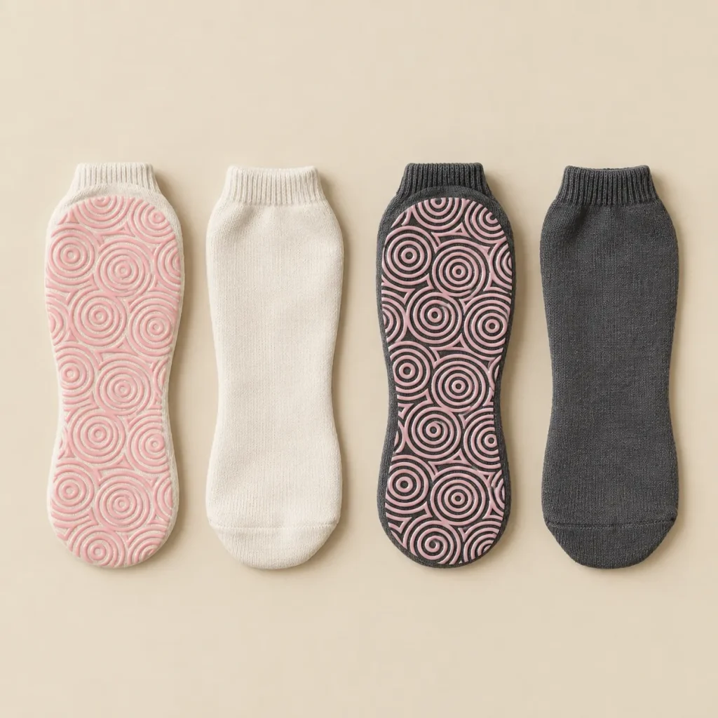 Ripple Ankle Grip Socks laid flat