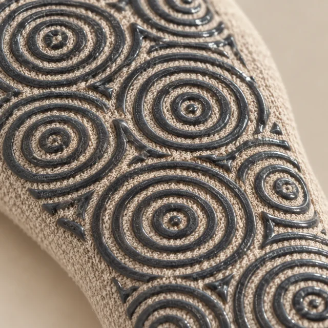 Ripple Toeless Grip Socks close up