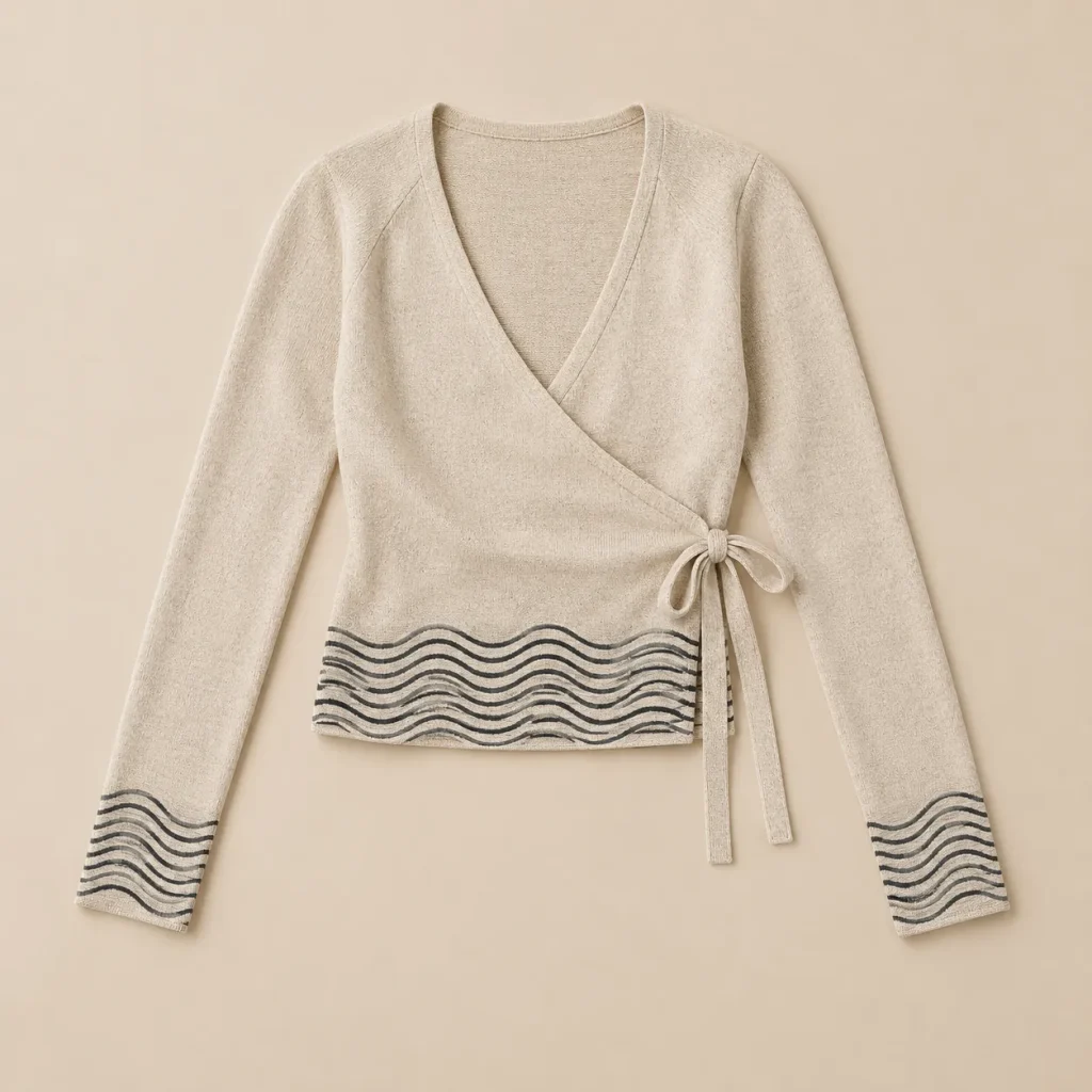 Tide Ballet Wrap Top laid flat