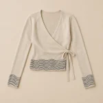 Tide Ballet Wrap Top laid flat