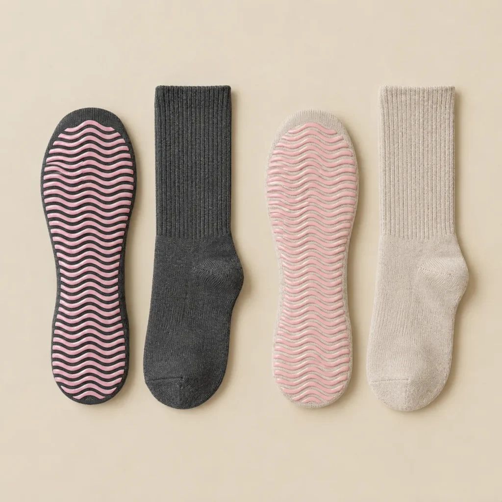 Tide Crew Grip Socks laid flat