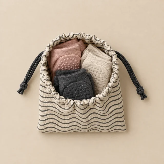 Tide Drawstring Sock Bag, another view