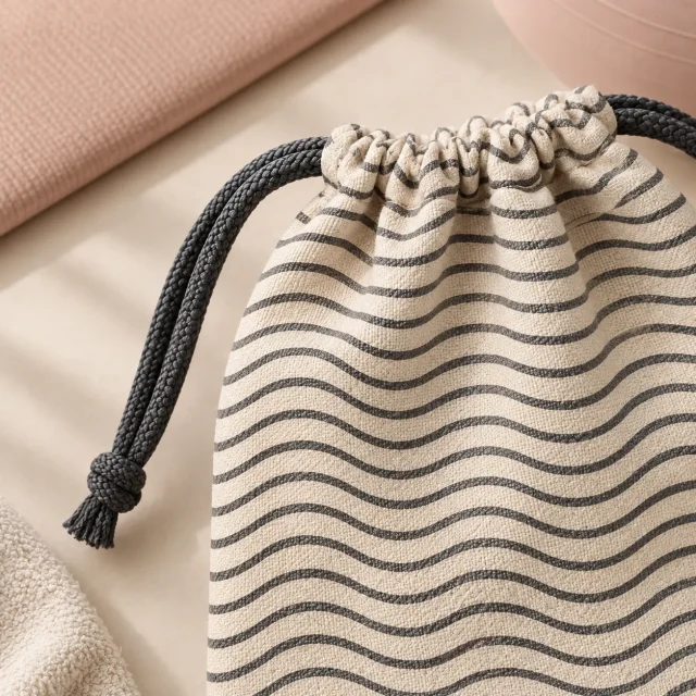 Tide Drawstring Sock Bag close up