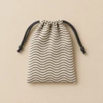 Tide Drawstring Sock Bag laid flat
