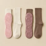 Whorl Crew Grip Socks laid flat